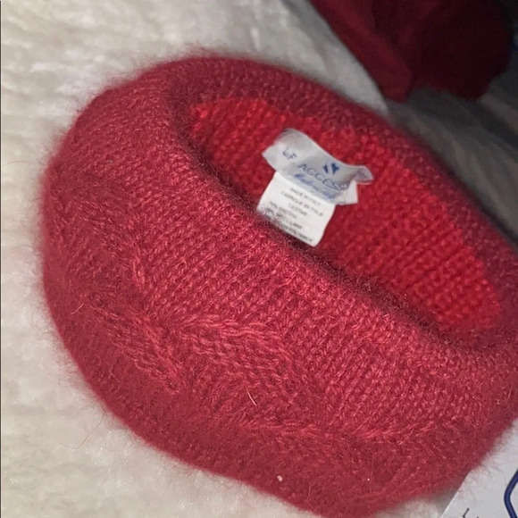 LF Accessori burgundy Made in Italy wool knit headband - Picture 2 of 7